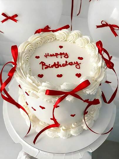 5个/10个红色丝带蝴蝶结蛋糕装饰，婴儿派对装饰，家居装饰配件，简约蝴蝶结装饰，适用于家居装饰、婚礼、烛光晚餐、节日礼物、烘焙甜点、毕业蛋糕、DIY手工和发饰