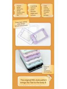 Móc khóa khung ảnh trong suốt kiểu INS, mặt dây chuyền acrylic có tính thẩm mỹ cao, thiết kế hộp thoại, giá đỡ thẻ mini ảnh người nổi tiếng. - Móc khóa khung ảnh - Xem 9