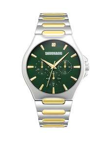 1 chiếc đồng hồ nam công sở dây thép không gỉ, kiểu dáng casual, máy quartz, thích hợp đeo hàng ngày và làm quà tặng. - Một cỡ - Xem 9