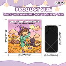 GDTME Comfort Girl Anytime: Livro de colorir com padrões simples e ousados para adultos e crianças, presente perfeito para a Páscoa, Dia das Mães, Natal, Halloween e aniversários - Relaxamento e conforto ao colorir: Ideal para amigos que gostam de colorir e para a volta às aulas (Espaço para colorir aconchegante) - MOMENTOS ACONCHEGANTES ENTRE GAROTAS - Ver 8
