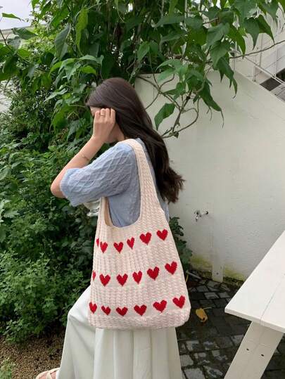 1 Pc New Style Straw Woven Bag For Women, Large Capacity Shoulder Crossbody Bag, Perfect Summer Beach Bag, Handmade Rattan Design, Breathable And Lightweight, Ideal For Vacation Travel Beach Parties Daily Outings And Casual Fashion Looks