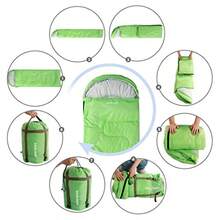 Saco de dormir 3-4 estaciones para clima frío cálido ligero portátil impermeable saco de dormir con saco de compresión para adultos y niños interior y exterior: camping mochilero senderismo - Azulcielo - Ver 7