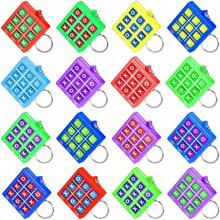 2pcs Mini Tic Tac Toe Pendant, Cute Birthday Party Favors And Candy Bag Fillers, Suitable For Birthday Party, Christmas, Halloween, Spring Festival, Valentine's Day, Wedding, Easter, Carnival (Random Style Delivery, Slightly Different Colors, Random Packaging) - Multicolor - View 1
