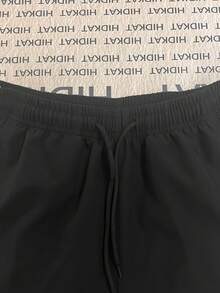 Women's Spring New Casual Straight Leg Pants, Fashion Loose Fit Drawstring Waist Pockets, Suitable For Daily Wear - Black - View 3