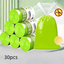 50 túi rác nhỏ màu hồng dùng cho phòng tắm, 50 túi/cuộn, chất liệu bền nhưng mỏng, thích hợp cho thùng rác văn phòng và gia đình. - Nhiều màu - Xem 9