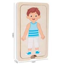 Kids Educational Multilayer Human Body Puzzle, Cognitive Developmental Toy For Early Learning, Anatomy Structure, Organs, Skeleton - Multicolor - View 4