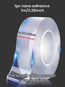 1卷强力纳米双面胶带 - 透明、防刮、高粘度丙烯酸胶带,适用于家居、厨房、浴室、办公室和汽车,持久耐用且易于移除,防刮,多用途粘合剂,超强粘性,现代装饰,纳米粘合剂 - 彩色 - 查看 16