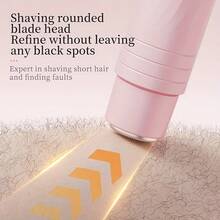 1pc Women's Dual-Head Electric Shaver, USB Rechargeable Portable Body Trimmer And Razor Suitable For Sensitive Areas (Bikini, Underarms, Face), Fine Mini Epilator For Smooth Skin - Beraneka warna - View 4