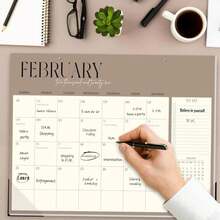 Guasslee Desk Calendar 2026-2027, 18-Month School Year Desk/Wall Calendar, 2026 Jan-2027 Jun., 14" X 11" Monthly Planner With Thick Paper For Office Home School Organizing - ColorA - 查看 2
