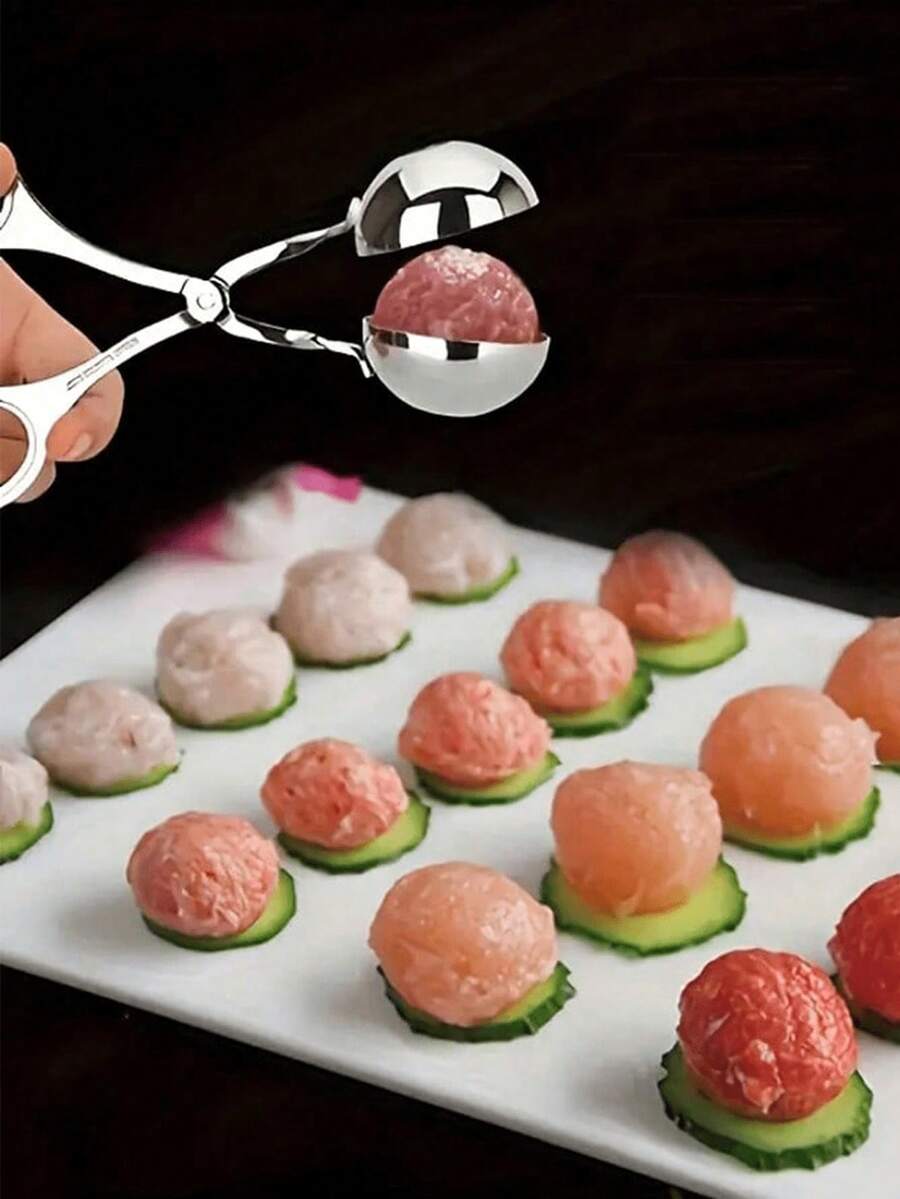 2pcs, Meatball Maker, 304 Stainless Steel Meat Baller, Kitchen Gadgets, Restaurant Kitchen Accessories - Multicolor - View 1