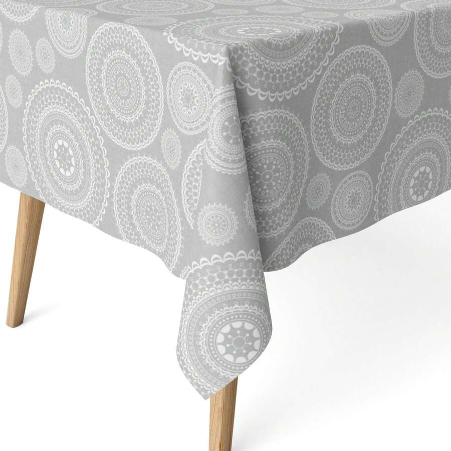 Kiva Stain-Resistant Resinated Tablecloth, Extra Soft To The Touch And Waterproof, Sizes From 100x140 To 300x140 Cm And Round 140 Cm - Stain-Resistant Tablecloth For Rectangular And Round Tables - Available In 12 Designs - Option 12 - View 1