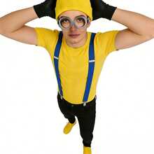 Yellow Hat, Glasses, Tutu Skirt, Suspender Halloween Costume Accessories Set, Suitable For Holiday Parties, Funny Events, Birthday Gifts - Multicolor - View 8