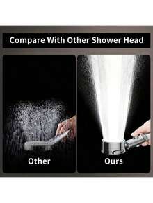 1件套高压淋浴喷头，3档可调强力淋浴喷头，PP材质，角度可调淋浴喷头，浴室配件 - 升級款多色 - 查看 6
