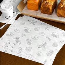 Baking Paper, Disposable Plate Liner Paper, Bread Tray Paper, Grease-Proof Food Paper, Bakery Toast Cake Dessert Liner Paper, Food Packaging Paper - Multicolor - View 2