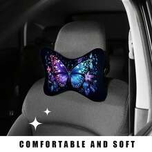 2pcs Leopard Print Car Headrest, Comfortable Soft Car Seat Neck Pillow - Car Headrest - View 7