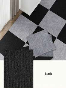 Non-Slip Office Carpet, Suitable For Carpeted And Tiled Areas; Durable Anti-Dirt Square Carpet With Self-Adhesive Backing, Washable - Includes DIY Square Carpet Adhesive - D - View 1