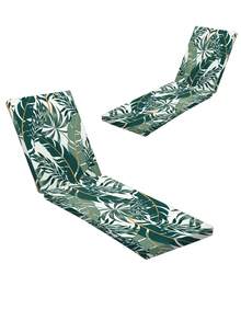 1件印花牛奶丝沙滩椅套，可拆卸可水洗弹性沙滩椅套，泳池/沙滩保护套 - 彩色 - 查看 5