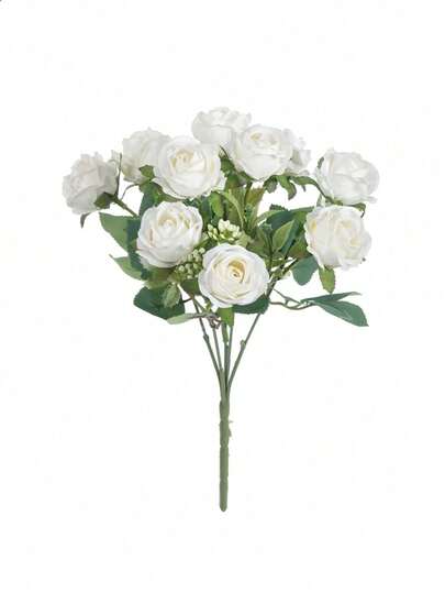 1/3/6pcs Artificial Rose Flower Bouquet, Home Decor, Photography Props, Outdoor Garden Wedding Decoration, Bridal Bouquet, Wrist Corsage, Party Decor, Valentine's Day Gift, New Year Decoration