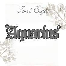 1入時尚不鏽鋼18K金鍍黃色黃道十二宮星座字母吊墜項鍊，適用於女士派對和日常穿著，聖誕禮物 - 金黃色 - 查看 18