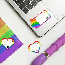 6pcs/Set LGBT Pride Stickers, Same- Love Colorful Waterproof Stickers/Labels For Laptop, Water Bottle - View 6
