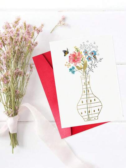 1/5/10张装/精美花卉贺卡，采用优质奢华纸张精心制作，是馈赠亲朋好友、伴侣和挚友的完美之选。这些DIY贺卡以美丽的花卉图案为特色，非常适合毕业派对、婚礼、新娘送礼会、单身派对、毕业季、礼盒填充物、庆祝活动和其他特殊场合。它们是毕业季和生日的理想之选——也是送给女性的最佳礼物。