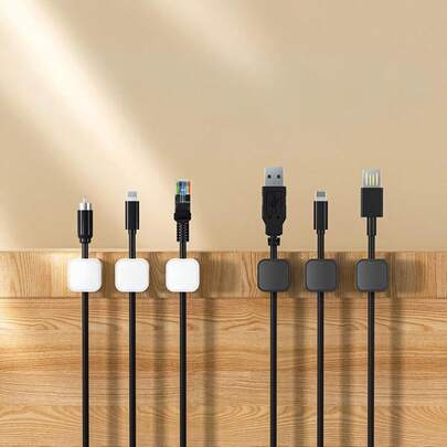 21pcs Magnetic Cable Clips [Smooth Adjustable Cable], Multi-Purpose Cable Management Under Desk, Suitable For Car And Office Supplies, Adhesive Cable Organizer Clips For Home Office, Desk Phone, Car, Wall, Tabletop, Nightstand