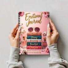 1pc A5 Spiral Bound Self-Care & Planning Journal - With Floral Patterns And Inspirational Quotes, 5-Minute Daily Gratitude & Positivity Diary, Birthday, Christmas, Valentine's Day, New Year Gift, High-Quality Paper Creative Writing Planner - A5 - View 7