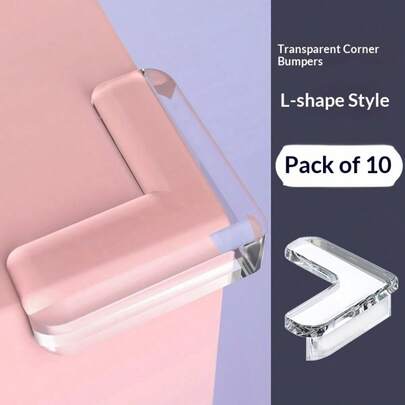 10个加厚透明护角，家具边缘安全缓冲垫，带强力粘合剂