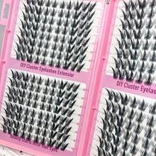 LIMEIKAI 256簇假睫毛 动漫风卷翘假睫毛，自然尖头簇状假睫毛，纤细韩式妆容假睫毛 - 查看 4