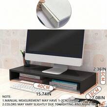 Laptop Monitor Stand Riser Desk Organizer Multi Layer Storage Shelf Computer Screen Elevation Rack Desktop Workspace Organizer For Laptop Printer Books Files Office Home Study Table Use Improves Sitting Posture Reduces Neck Back Strain Durable Space Saving Design Wedding Mothers Day Gift - Multicolor - View 9