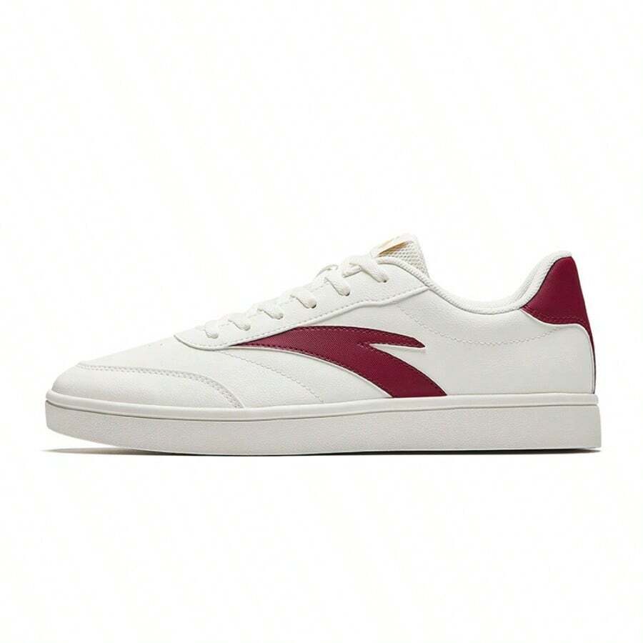 Anta Vitality | Giày thể thao đế bằng cổ thấp cổ điển dành cho nam, mẫu tối giản màu trắng mới mùa thu 2025. - Trắng ngà/Đỏ son-4 - Xem 1