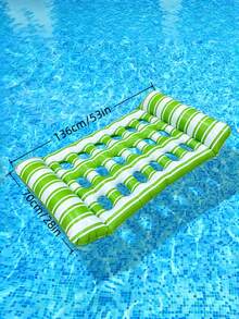 1件装印花充气躺椅吊床，充气浮床，泳池浮床，沙滩必备品 - 水上休息位 - 查看 11