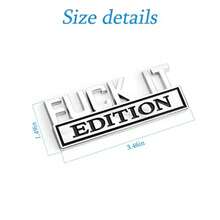 IT Edition Emblem For Car 3D Stickers For Auto Fender Bumper Cool Badge Decoration Decal For Men And Women Vehicle Exterior Replacement Accessories For SUV Truck Laptop - Silver/Black - View 3