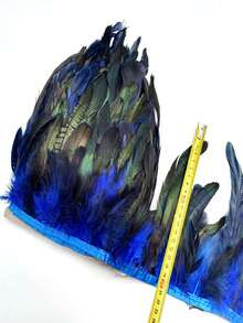 1Meters Natural Chicken Rooster Tail Feathers Trims Fringe Ribbons For Sewing Accessories DIY Plumes Dream Catcher Decor 13-18cm - A - View 14