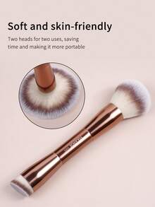 MAANGE 7/13pcs Professional Aluminum Tube Face Makeup Brush Set With Makeup Bag,Loose Powder Brush Blush Brush Finger Foundation Brush Contour Brush Concealer Brush Highlighter Brush Makeup Tools Gift For Women & Girl Travel Makeup Brush Set ﻿ - Chocolate Brown - View 9