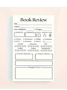 1pc Funny Memo Pad - 50 Sheets Star Rating Tear-Off Pages, Essential Gift For Book Lovers And Daily Office Use - Multicolor - View 3