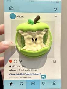 1pc New Flower & Puppy Peach Design MagSafe Magnetic Phone Holder, Strong Suction, Adjustable Desktop Air Cushion - Multicolor - View 22