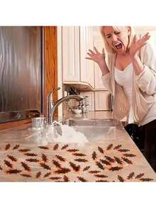 50pcs Realistic Fake Cockroach, Suitable For April Fool's Day And Halloween, These Lifelike Cockroaches Are Great For Indoor And Outdoor Pranks, Applicable To Various Rooms - Brown - View 10