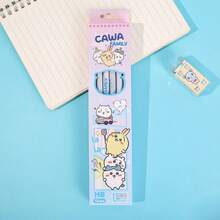 chiikawa Bộ 1 bút chì gỗ Jiyikawa hình hoạt hình dễ thương, cỡ HB, hình chú bé Usachi nhỏ, thích hợp làm quà tặng ngày lễ cho bạn bè và người hâm mộ (kiểu ngẫu nhiên). - Nhiều màu - Xem 8