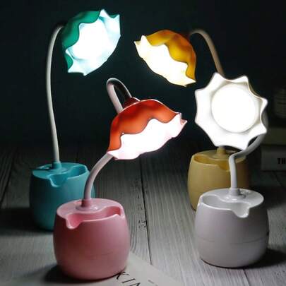 便携式现代台灯，适用于室内书房、卧室、宿舍