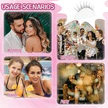 5 Pairs Manga Lashes Faux Mink Lashes Natural Short Full Strip Lashes Clear Band Soft Eyelashes Extension 3-12mm - Black - View 8