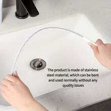 1/2pcs Drain Hair Remover Cleaning Tool, Sink And Pipe Cleaner - White - View 6