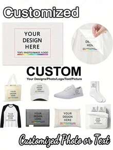 1PC 2-10 Inch Personalized Custom Photo And Text DTF Clothing, Customizable Photo And Text DIY Heat Transfer, Custom Heat Transfer Sticker, Custom Heat Transfer, T-Shirt Heat Transfer Sticker, Custom DTF Heat Transfer Decal, Custom Photo And Name Sublimation Printing, Chest Logo Heat Transfer Sticker - Multicolor - View 9