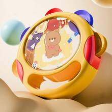 Newborn Hand Drum Toy, Baby Percussion Musical Instrument Hand Drum, Infant Early Education Music Rattle Drum, Baby Auditory Development Toy - Multicolor - View 5