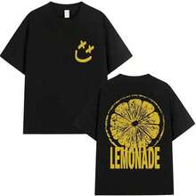Camiseta con Estampado de la Gira de Lemonade de Louis Tomlinson 2025 para Hombre y Mujer, Estilo Harajuku, Moda Vintage, Camisetas Casuales de Algodón de Manga Corta - Negro - Ver 6