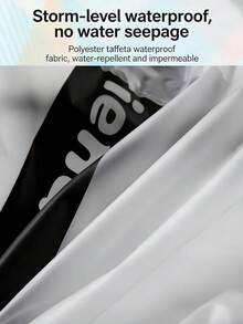 1件PU材质四脚连帽防水狗狗雨衣户外宠物狗雨披 - 黑色 - 查看 4