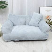 Ghế sofa cho mèo dùng được cả bốn mùa, có thể tháo rời và giặt được, giường ấm áp cho thú cưng, giường cho chó, giường cho mèo, đồ dùng cho thú cưng, giỏ ngủ thoáng khí, thảm cho thú cưng, ghế sofa nội thất, quà Giáng sinh cho thú cưng. - Xem 3