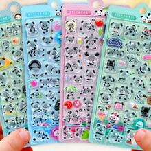3D Crystal Panda Sticker With Food Design, Suitable For Phone Case Decoration And DIY Crafts - Multicolor - View 2