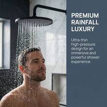 23厘米/9.1英寸高压固定式花洒，适用于高水压地区，通用1/2英寸接口 - one size - 查看 5