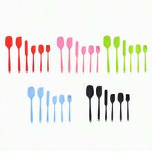 Bộ 6 dụng cụ làm bánh bằng silicon, thìa và cọ chịu nhiệt chống dính, dụng cụ nhà bếp dùng cho bánh ngọt, kem và nấu nướng. - Nhiều màu - Xem 1